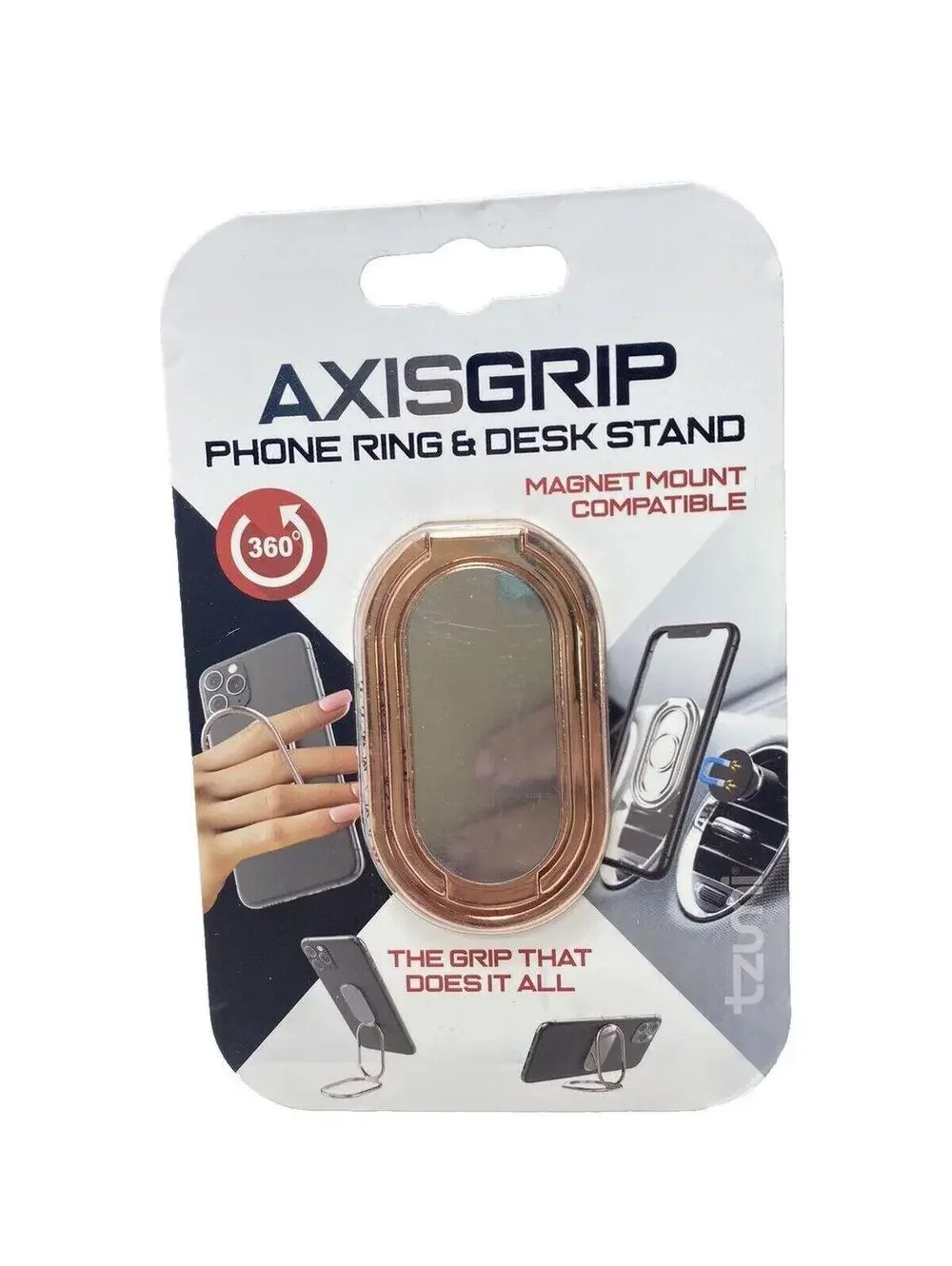 Phone Ring Desk Stand Magnet Mount Compatible Rose Gold Brand New